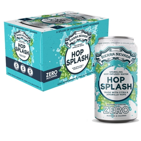 Sierra Nevada Hop Splash Zero-Calorie Sparkling Water  6 Pack  12 fl oz Aluminum Cans  Non-Alcoholic