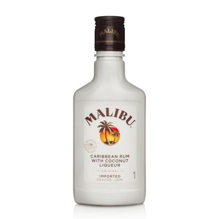 Malibu Original Carribean Rum with Coconut Liqueur, 200mL Bottle