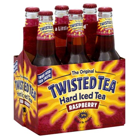 Boston Twisted Tea Raspberry Cocktail, 6 pack, 12 fl oz Bottle
