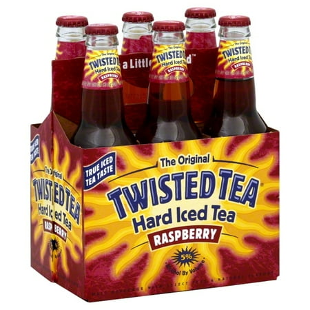 Boston Twisted Tea Raspberry Cocktail, 6 pack, 12 fl oz Bottle