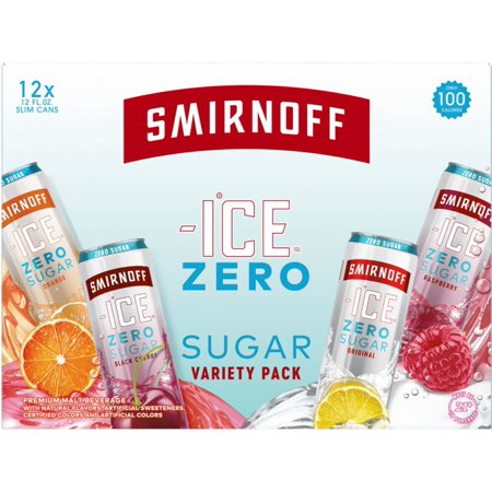 Smirnoff Ice Zero Sugar Variety Pack, 12 Pack, 12 fl oz Cans