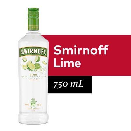 Smirnoff Lime 70 Proof (Vodka Infused With Natural Flavors) - 750 mL Bottle