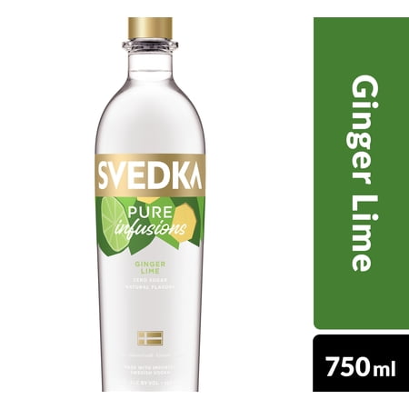 SVEDKA Pure Infusions Ginger Lime Flavored Vodka, 750 mL Bottle, 60 Proof