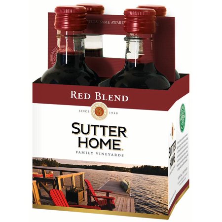 Sutter Home Red Blend, Red Wine, 4 pack, 187 ML