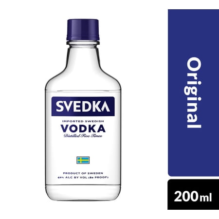 SVEDKA Vodka, 200 mL Plastic Bottle, 80 Proof