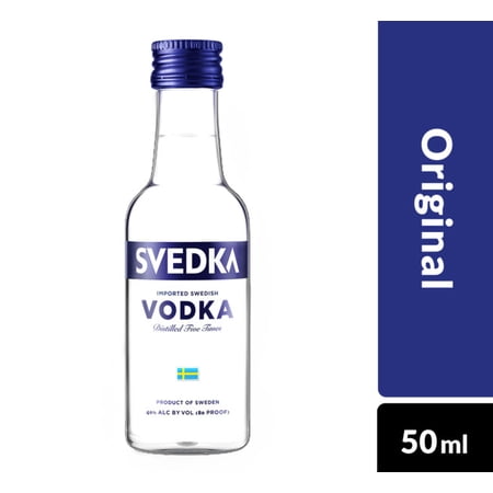 SVEDKA Vodka, 50 mL Bottle, 80 Proof