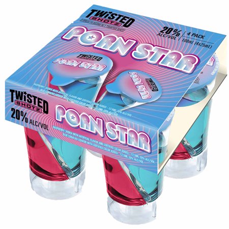 Twisted Shotz Porn Star Cocktails, 4 pack, 100 mL